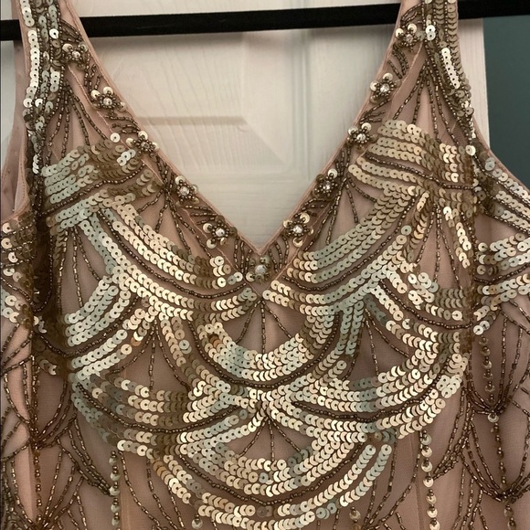 Sue Wong 1920’s Sequin and Feathers  Flapper Dress - Picture 6 of 12